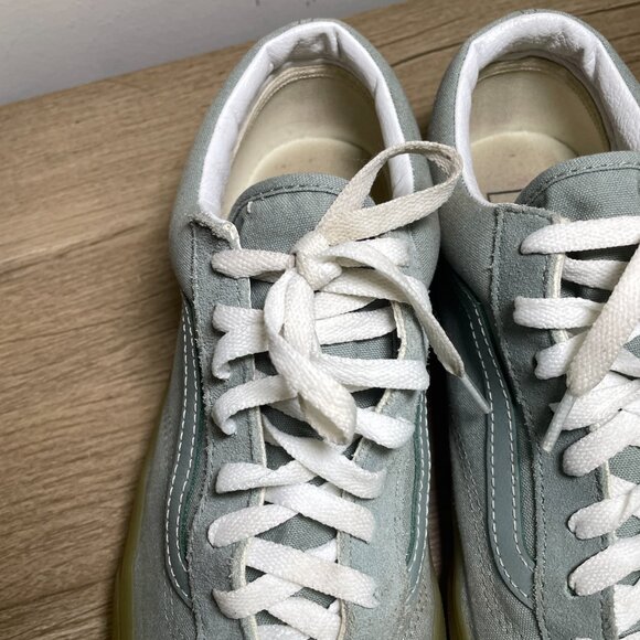 Men's Size 9.5 Pale Blue Suede Old Skool Vans - Picture 9 of 12